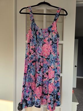 Lilly Pulitzer Vibrant Pink & Blue Dress